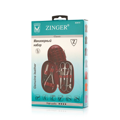 Маникюрный набор Zinger MS-71044 6 предметов бордовый чехол