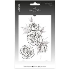 Переводные тату MIAMITATS Dark Peony