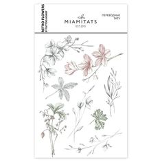 Переводные тату MIAMITATS Retro Flowers by Tattoo.Honey