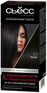 Стойкая крем-краска для волос Syoss Color, 1-1 Черный, 115 мл