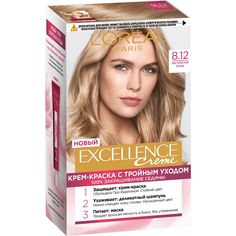 Крем-краска для волос LOreal Paris Excellence, 8.12 мистический блонд, 176 мл