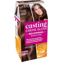 Краска-уход для волос LOreal Paris Casting Creme Gloss светлый каштан, №500, 183 мл