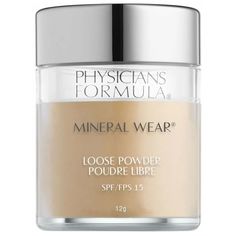 Пудра Physicians Formula Mineral Wear SPF15 рассыпчатая, кремовый натуральный, 12 г