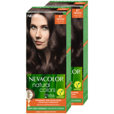 Стойкая крем-краска для волос Neva Natural Colors 4.7 Турецкий кофе 2 шт Нева