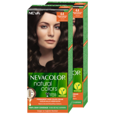 Стойкая крем-краска для волос Neva Natural Colors 4.4 Каштан 2 шт Нева