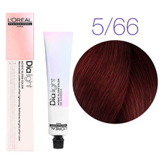 Краска для волос LOreal Dia Light 5-66 светлый шатен интенсивно красный 50 мл Loreal Professionnel