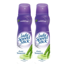 Комплект Дезодорант-спрей Lady Speed Stick Алоэ для чувствительной кожи 150 мл х 2 шт