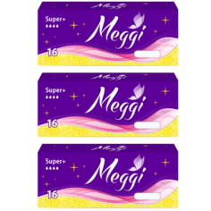 Тампоны Женские Гигиенические Meggi Super+ 16 Шт 3 Уп Мэгги