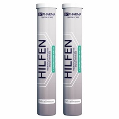 Комплект Таблетки для очищения зубных протезов Hilfen с ароматом мяты 30 шт. уп х 2 уп.