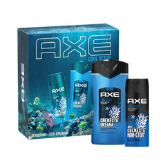 Набор подарочный косметический Axe Cool Ocean мужской гель для душа шампунь 2в1 дезодорант