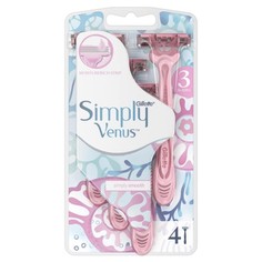 Gillette Бритва Gillette Simply Venus 3, одноразовая, 4 шт.