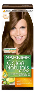 Краска для волос Garnier Color Naturals "Золотистый каштан" C4036225, тон 4.3