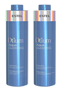 Набор ESTEL Otium Aqua для интенсивного увлажнения волос шампунь 1000 мл + бальзам 1000 мл