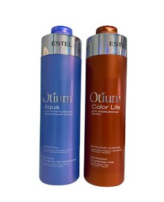 Набор ESTEL Шампунь Otium Aqua 1000 мл и Бальзам Color Life для окрашенных волос 1000 мл