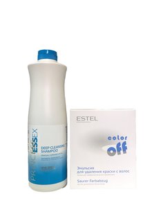 Набор ESTEL Эмульсия для удаления краски с волос Color Off 1 шт+Шампунь 1000 мл