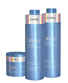 Набор ESTEL Otium Aqua для увлажнения волос шампунь 1000 мл+бальзам 1000 мл+маска 300 мл
