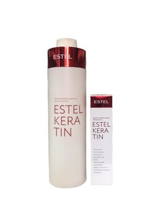 Набор ESTEL Keratin Кератиновый шампунь 1000 мл + кератиновая вода 100 мл