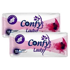 Гигиенические прокладки Confy Lady Classic Normal женские, 2 упаковки по 10 шт