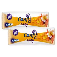 Гигиенические прокладки Confy Lady Classic Long женские, 2 упаковки по 8 шт