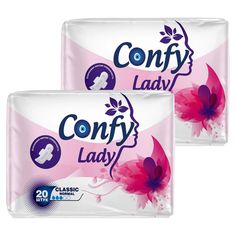 Гигиенические прокладки Confy Lady Classic Norma Eco женские, 2 упаковки по 20 шт