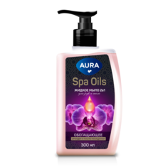 Туалетное мыло жидкое Aura Spa Oils Орхидея и масло макадамии увлажняющее 300 мл