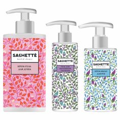 Набор Sachette Bath Shower Крем-гель 750 мл Гель для Интимной гигиены Крем-мыло