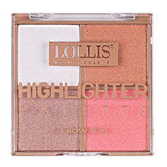 Хайлайтер для лица LOLLIS 4 Colors Highlighter Glow Kit 01 28г Меркер Косметика