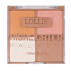 Хайлайтер для лица LOLLIS 4 Colors Highlighter Glow Kit 02 28г Меркер Косметика