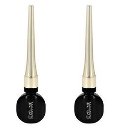 Подводка для глаз Eveline Vinyl Black Celebrities Eyeliner, водостойкая, 2шт