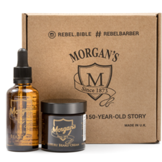 Подарочный набор Morgans премиальное масло + премиальный крем для бороды и усов