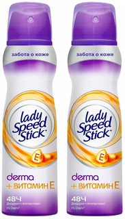 ЛЕДИ СПИД СТИК дез.спрей 150мл.Derma+Витамин Е *6/12, шт Lady Speed Stick