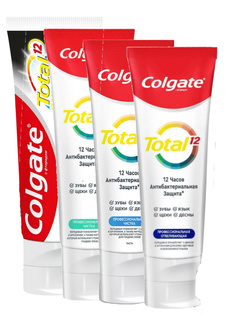 Набор зубной пасты Colgate Профессиональная Чистка + Очищение + Гель+Отбеливающая по 75 мл