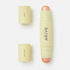 Стик-хайлайтер двойной Arive Makeup Duo Highlighter Stick Soft Matte & Dewy Peach тон 04