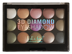 Палетка теней для глаз DoDo Girl 3D Diamond Eyeshadow, 15 оттенков, набор 01