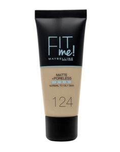 Тональный крем Maybelline Fitme Matte+Poreless тон 124 Темно-бежевый 30 мл