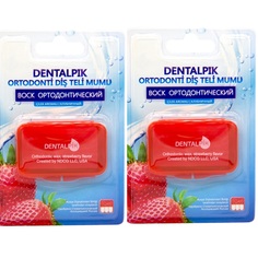 Воск для брекетов Dentalpik Orthodontic Wax Strawberry прозрачный клубничный 2 уп.