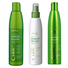 Набор для склонных к жирности волос Curex Volume Estel Professional: шампунь+бальзам+спрей