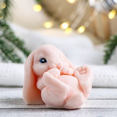 Мыло фигурное Заяц лежит на спине 7х6х6см Мыльные штучки