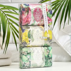 Подарочный набор мыла La Florentina, "Дикая роза, Лимон и Лаванда, Ландыш", 3 шт. по 200 г
