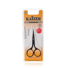 Ножницы маникюрные Kaizer, прямые, серебро, ручная алмазная заточка Kaiser