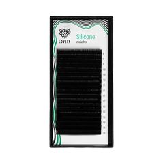 Ресницы Silicone - 16 линий - MIX M 0.10 7-12мм черная палетка Lovely
