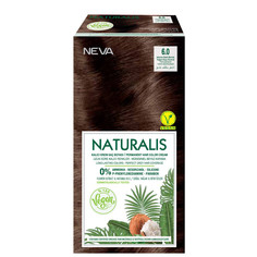 Крем-краска для волос Neva Naturalis Vegan Стойкая 6.0 Насыщенный темно-каштановый Нева