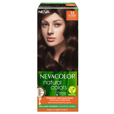 Крем-краска для волос Neva Natural Colors Стойкая 5.4 Светлый каштан Нева