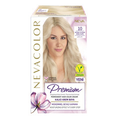 Крем-краска для волос Neva Premium стойкая 10. Натуральная платина Нева