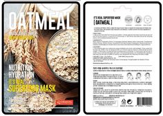 Dermal/Дермал маска д/лица ткан с экстр овсяной крупы