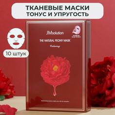 Успокаивающая Маска Jmsolution Для Упругости The Natural Peony Mask 10 Шт