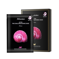 Маска для лица JMsolution Active Pink Snail Brightening Mask Prime Pack, 30 млх10 шт.