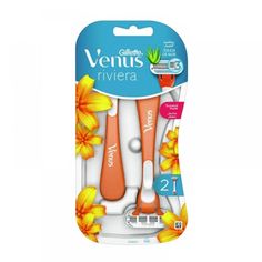 Бритвы одноразовые безопасные Gillette Venus Riviera для женщин, 3 лезвия, 2 шт в блистере