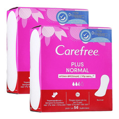 Ежедневные прокладки Carefree Plus Normal 2,5капли легкий аромат свежести 56шт. х 2уп.