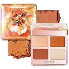 Тени для век Zeesea Tipsy Kitty Eyeshadow Quad 05, 3,5 г